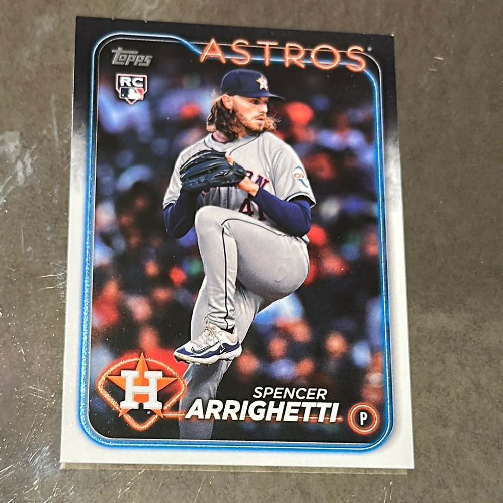 Topps Astros Pitcher Trading Card - Blue and Orange
